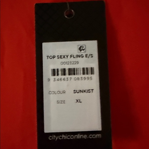 City Chic zippered Sunkist Scarlet Blouse with Chic Zipper - Picture 5 of 8